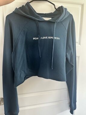 Peace Love Kindness Cropped Hoodie